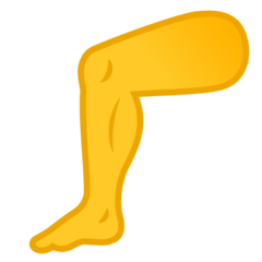 How emoji leg displayed on Google