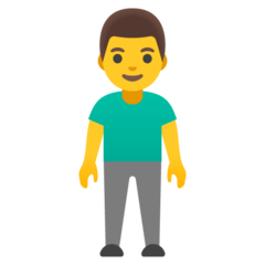 How emoji man standing displayed on Google