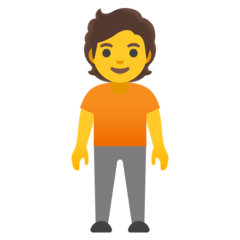 How emoji person standing displayed on Google