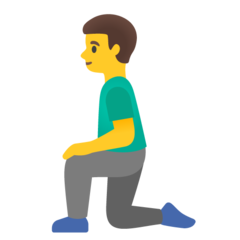 How emoji man kneeling displayed on Google