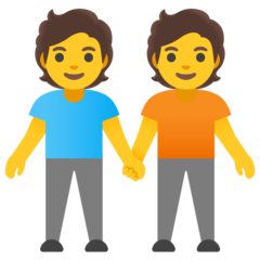 How emoji people holding hands displayed on Google