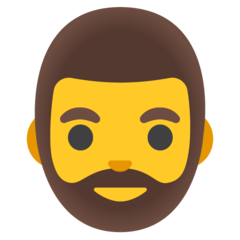 How emoji man: beard displayed on Google