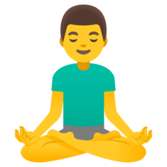 How emoji man in lotus position displayed on Google