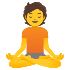 How emoji person in lotus position displayed on Google