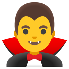 How emoji man vampire displayed on Google