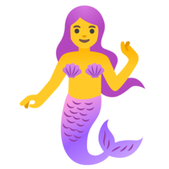 How emoji mermaid displayed on Google