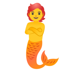 How emoji merperson displayed on Google