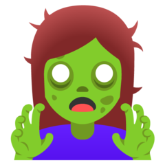 How emoji woman zombie displayed on Google