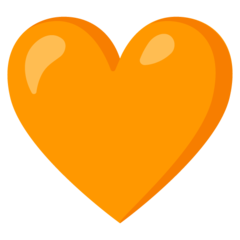 How emoji orange heart displayed on Google