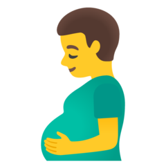 How emoji pregnant man displayed on Google