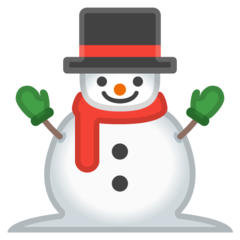 How emoji snowman without snow displayed on Google