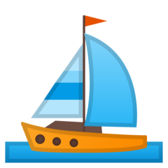 How emoji sailboat displayed on Google