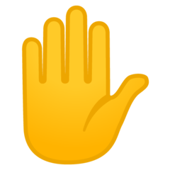 How emoji raised hand displayed on Google