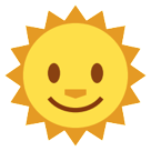 How emoji sun with face displayed on HTC