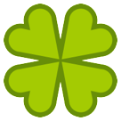 How emoji four leaf clover displayed on HTC