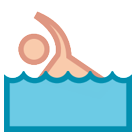 How emoji person swimming displayed on HTC