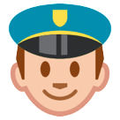 How emoji police officer displayed on HTC