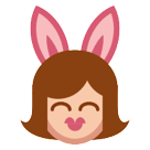 How emoji people with bunny ears displayed on HTC