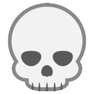 How emoji skull displayed on HTC