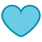 How emoji blue heart displayed on HTC