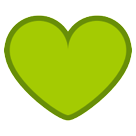 How emoji green heart displayed on HTC