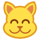 How emoji grinning cat with smiling eyes displayed on HTC