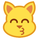 How emoji kissing cat displayed on HTC