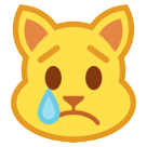 How emoji crying cat displayed on HTC