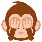 How emoji see-no-evil monkey displayed on HTC