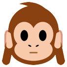 How emoji hear-no-evil monkey displayed on HTC