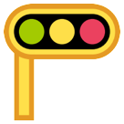 How emoji horizontal traffic light displayed on HTC