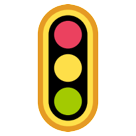 How emoji vertical traffic light displayed on HTC