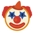 How emoji clown face displayed on HTC