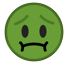 How emoji nauseated face displayed on HTC