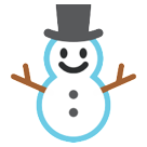 How emoji snowman without snow displayed on HTC