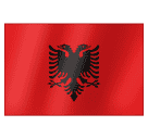 How emoji flag: Albania displayed on Huawei