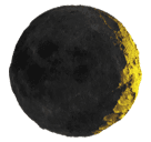 How emoji waxing crescent moon displayed on Huawei