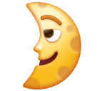 How emoji first quarter moon face displayed on Huawei