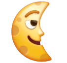 How emoji last quarter moon face displayed on Huawei