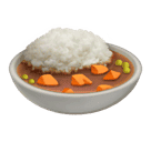 How emoji curry rice displayed on Huawei