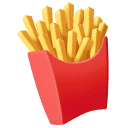 How emoji french fries displayed on Huawei