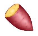 How emoji roasted sweet potato displayed on Huawei