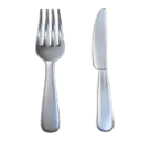 How emoji fork and knife displayed on Huawei