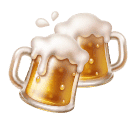 How emoji clinking beer mugs displayed on Huawei