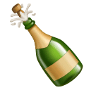 How emoji bottle with popping cork displayed on Huawei