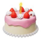 How emoji birthday cake displayed on Huawei