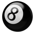 How emoji pool 8 ball displayed on Huawei