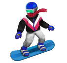 How emoji snowboarder displayed on Huawei