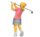 How emoji woman golfing displayed on Huawei