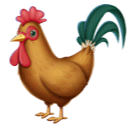 How emoji rooster displayed on Huawei